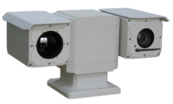 Réseau thermique optique à double spectre PTZ Caméra de surveillance à longue portée peut détecter le feu et l'activité humaine